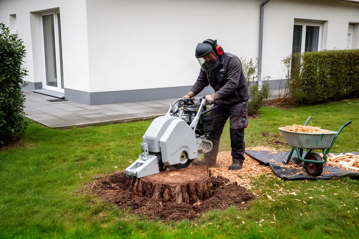 Dessouchage et rognage de souches à Besançon : un terrain nivelé par un arboriste